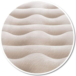 Photo of Pittman PPI-DELUXE mattress closeup of mattress top showing comfy wave pattern